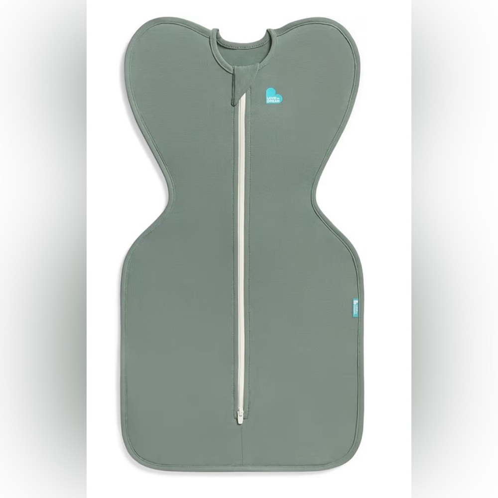 Love to Dream Green Swaddle with Zipper